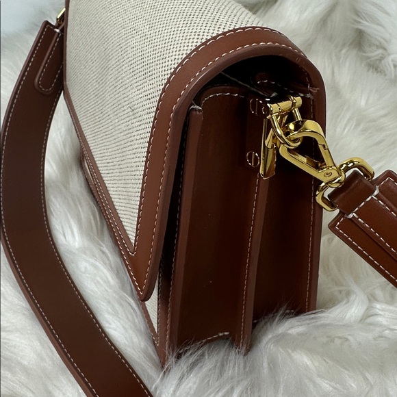 JW PEI Mini Flap Crossbody Beige Canvas & Vegan Camel Leather Trim Bag NWOT - Picture 9 of 15